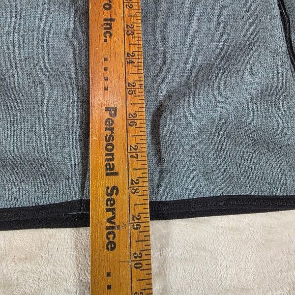 Helly Hansen Varde 2.0 Hooded Fleece Jacket Men Large Grey Blue Full Zip Pockets - Picture 9 of 10